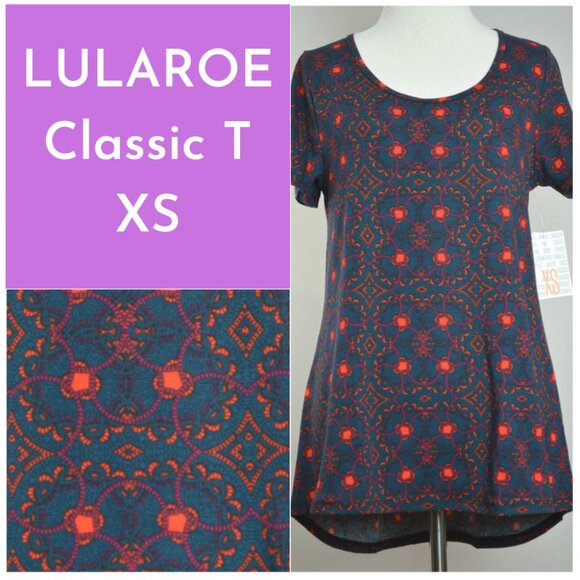 LuLaRoe Tops - NWT XS Feminine Lularoe Classic T